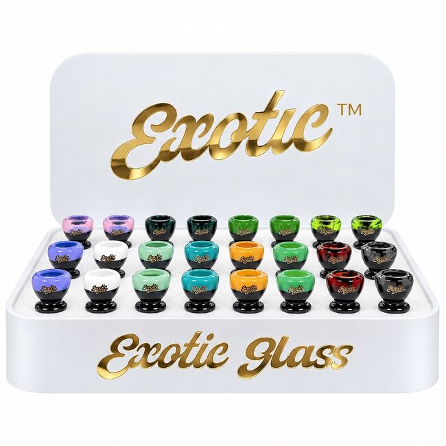 EXOTIC 14MM DOUBLE SHADE CONE EXOTIC GLASS BOWL-CC420