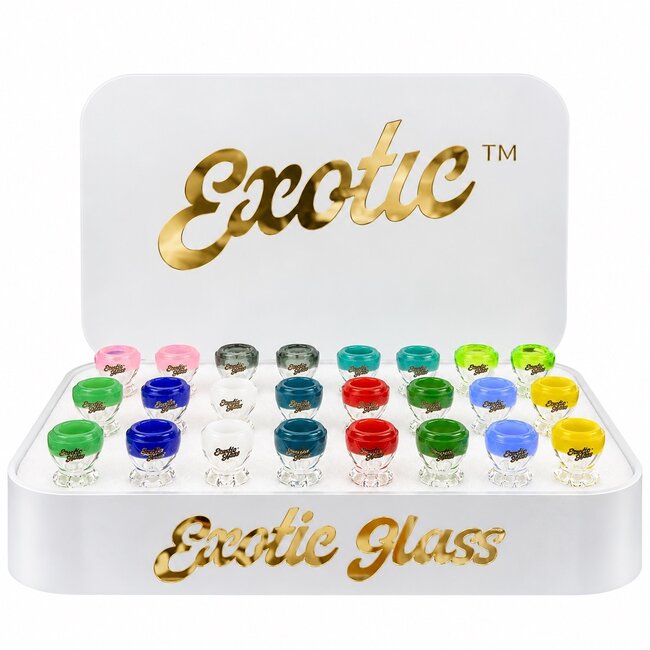 EXOTIC 14MM COLOUR CAP EXOTIC GLASS BOWL-CC412