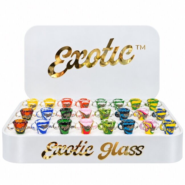 EXOTIC 14MM HORNET STRIPE GLASS BOWL-CC422