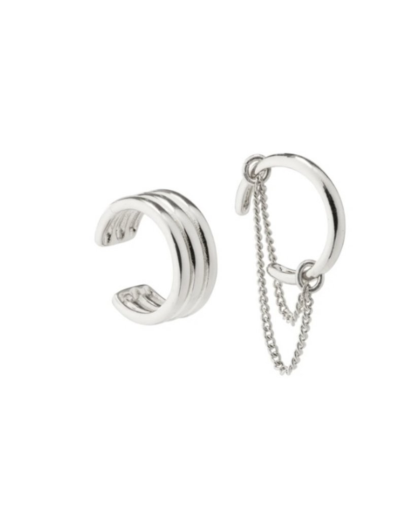 PILGRIM ASYMMETRICAL EAR CUFFS