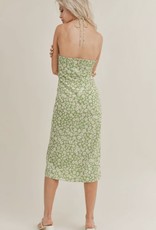 SAGE THE LABEL GREEN GARDEN MIDI DRESS