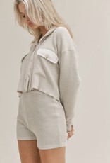 SAGE THE LABEL COZY COTTAGE CROP SHIRT