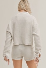 SAGE THE LABEL COZY COTTAGE CROP SHIRT