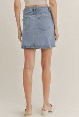 SADIE AND SAGE LOVE & PEACE DENIM SKIRT