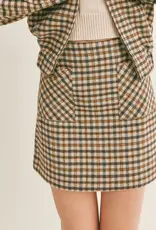 SAGE THE LABEL LILITH PLAID MINI SKIRT