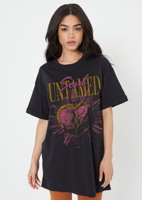 GIRL DANGEROUS SOUL UNTAMED TEE DRESS