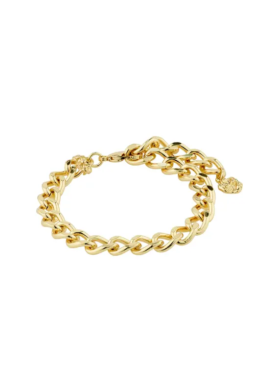 PILGRIM CHARM CURB CHAIN BRACELET