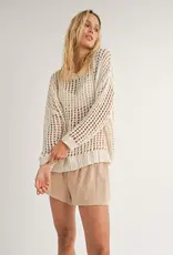 SADIE AND SAGE PAULIE OPEN KNIT SWEATER