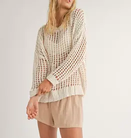 SADIE AND SAGE PAULIE OPEN KNIT SWEATER