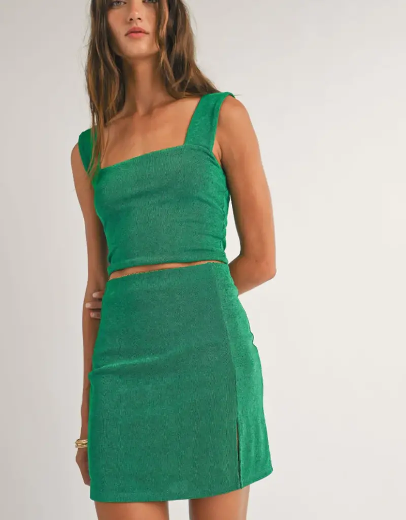 SAGE THE LABEL CACTI MINI SKIRT