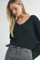 SAGE THE LABEL JULIA V-NECK SWEATER