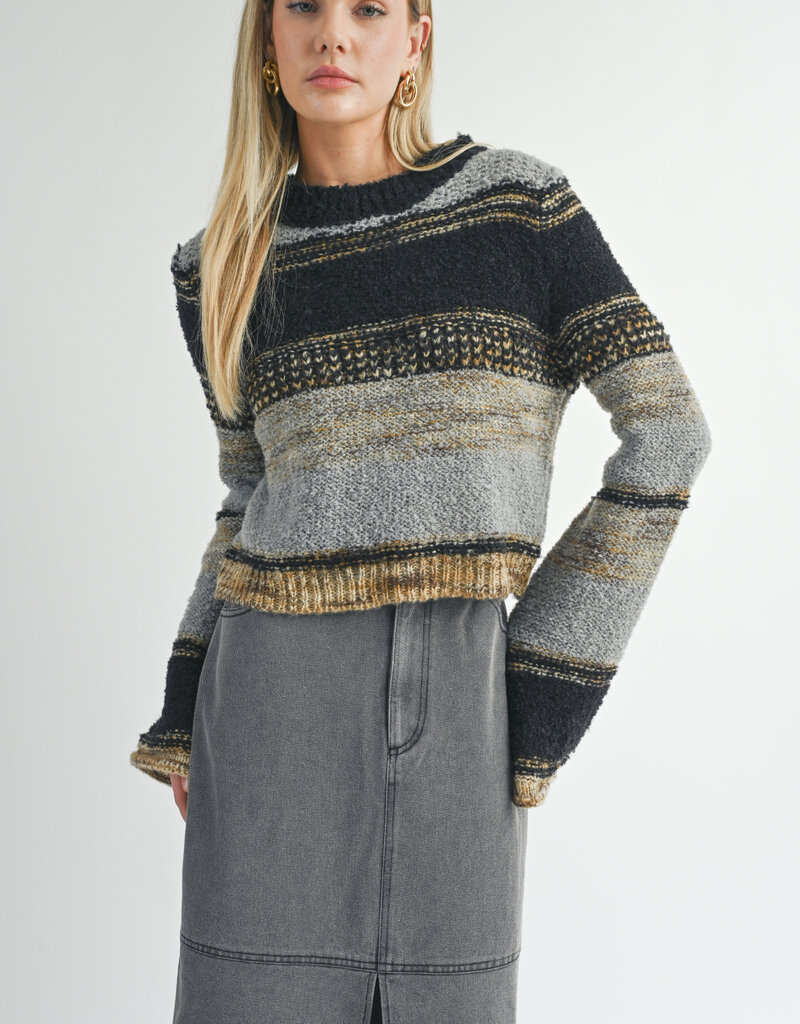 SAGE THE LABEL MILLIE MIXED YARN SWEATER