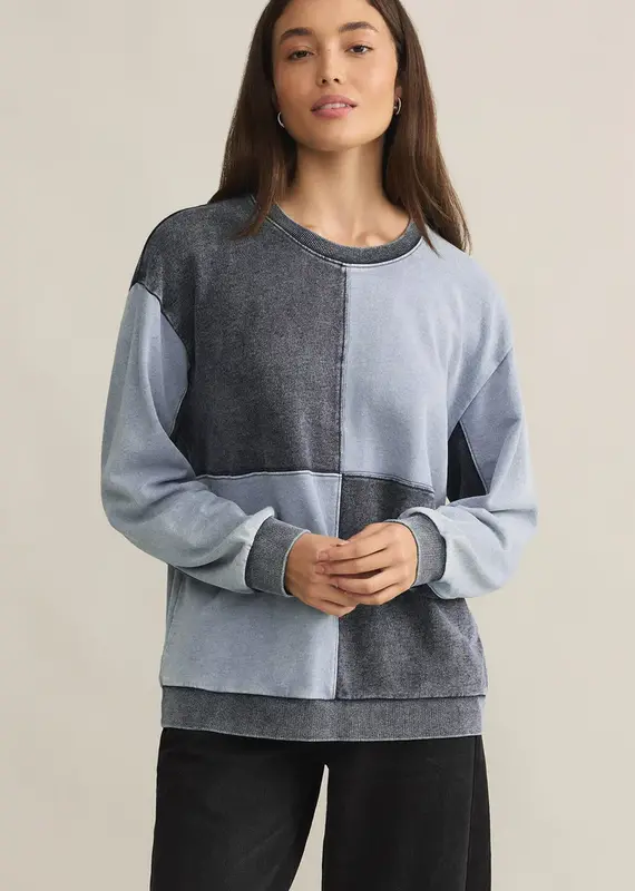 ZSUPPLY FAIR & SQUARE DENIM SWEATSHIRT
