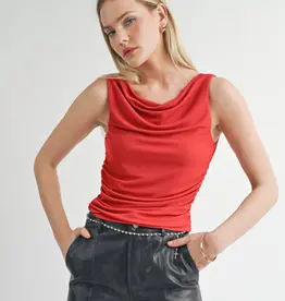 SAGE THE LABEL SPECIAL GAZE COWL NECK TOP