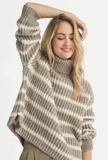 SADIE AND SAGE AKI STRIPED TURTLENECK