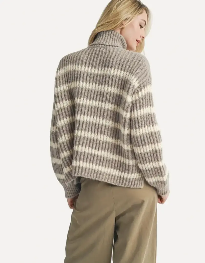 SADIE AND SAGE AKI STRIPED TURTLENECK