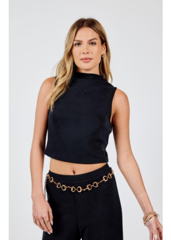SADIE AND SAGE HUSTLE SLEEVELESS CROP TOP