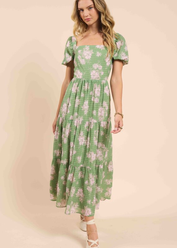 SADIE AND SAGE RAINY DAYS TIERED MAXI DRESS