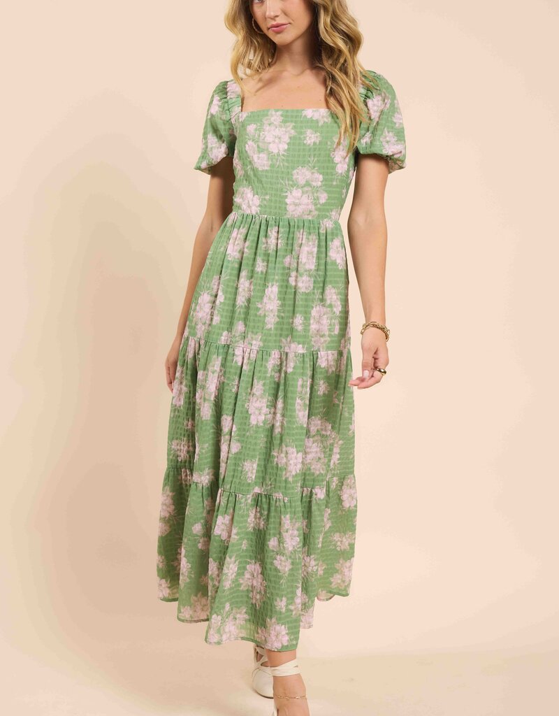 SADIE AND SAGE RAINY DAYS TIERED MAXI DRESS
