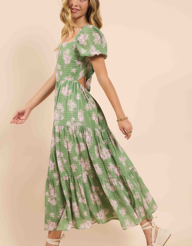 SADIE AND SAGE RAINY DAYS TIERED MAXI DRESS
