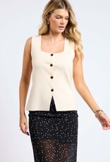 SAGE THE LABEL MYRA KNIT BUTTONED VEST