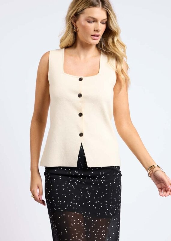 SAGE THE LABEL MYRA KNIT BUTTONED VEST