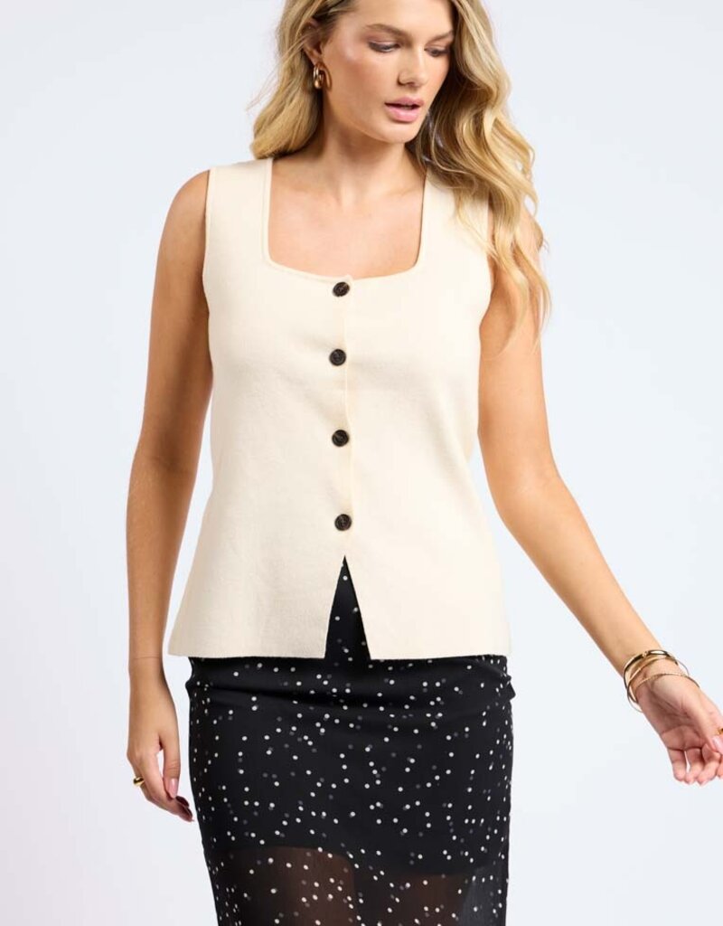 SAGE THE LABEL MYRA KNIT BUTTONED VEST