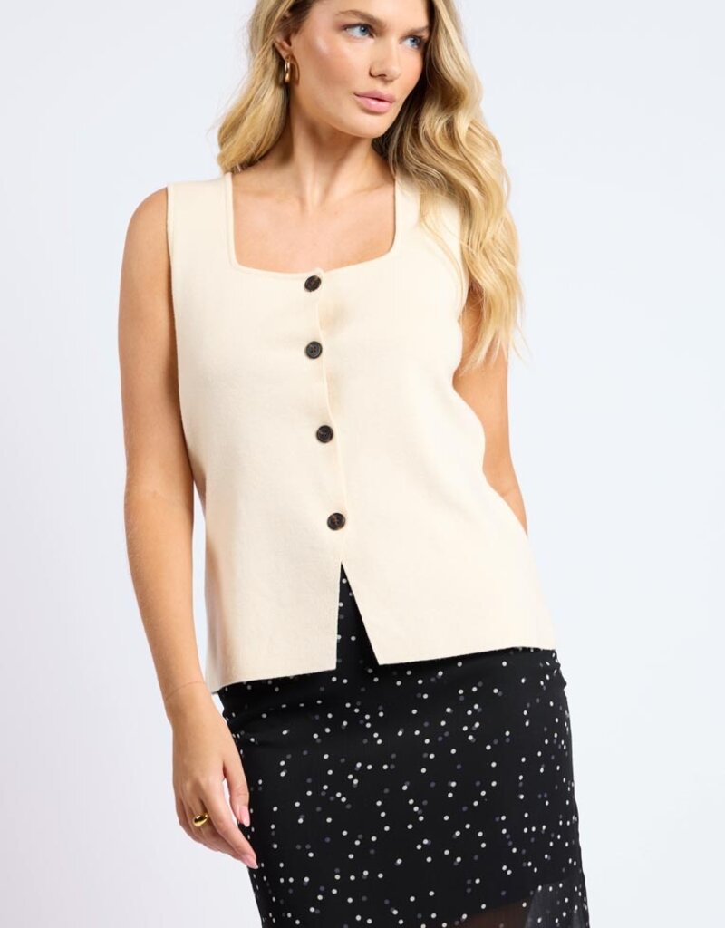 SAGE THE LABEL MYRA KNIT BUTTONED VEST