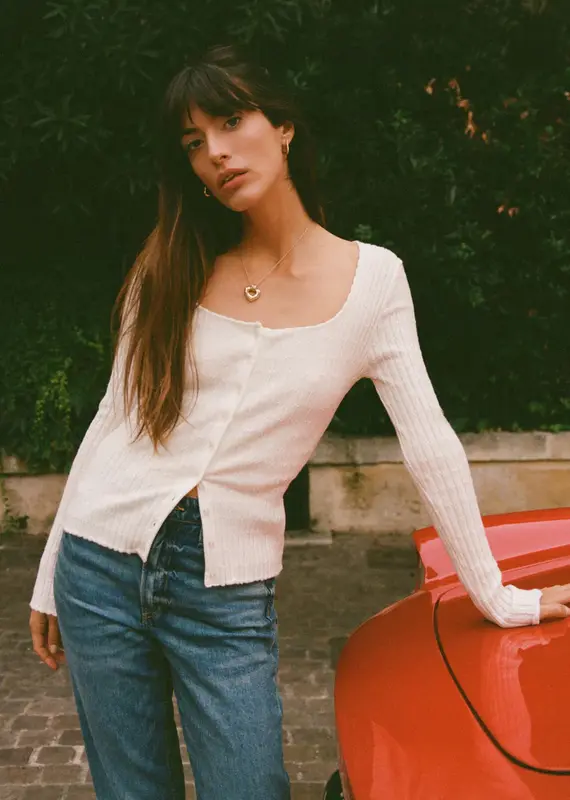 ZSUPPLY EMELIE BUTTON UP SWEATER