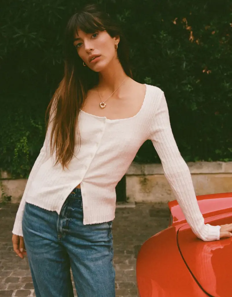 ZSUPPLY EMELIE BUTTON UP SWEATER