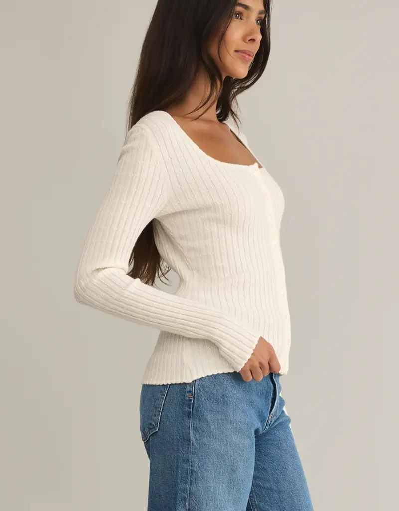 ZSUPPLY EMELIE BUTTON UP SWEATER