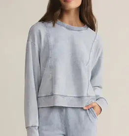 ZSUPPLY LAX KNIT DENIM SWEATSHIRT