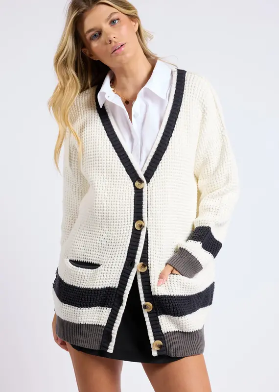 SAGE THE LABEL PLACES COLOURBLOCK CARDI