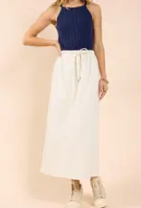 SADIE AND SAGE LONESTAR DRAWSTRING MIDI SKIRT