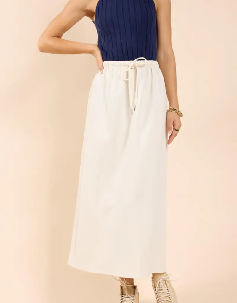 SADIE AND SAGE LONESTAR DRAWSTRING MIDI SKIRT