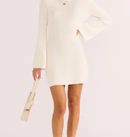 MINKPINK ISLA BOUCLE KNIT MINI DRESS