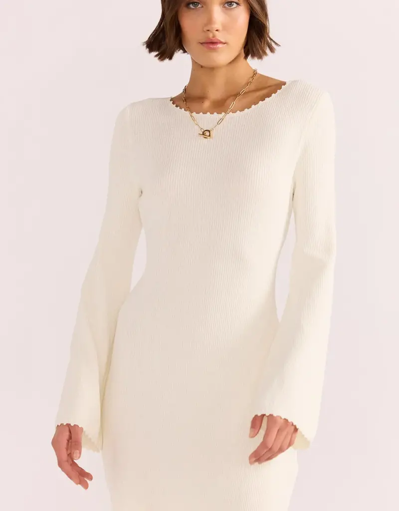 MINKPINK ISLA BOUCLE KNIT MINI DRESS