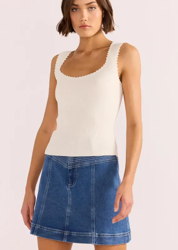 MINKPINK ISLA BOUCLE KNIT TANK