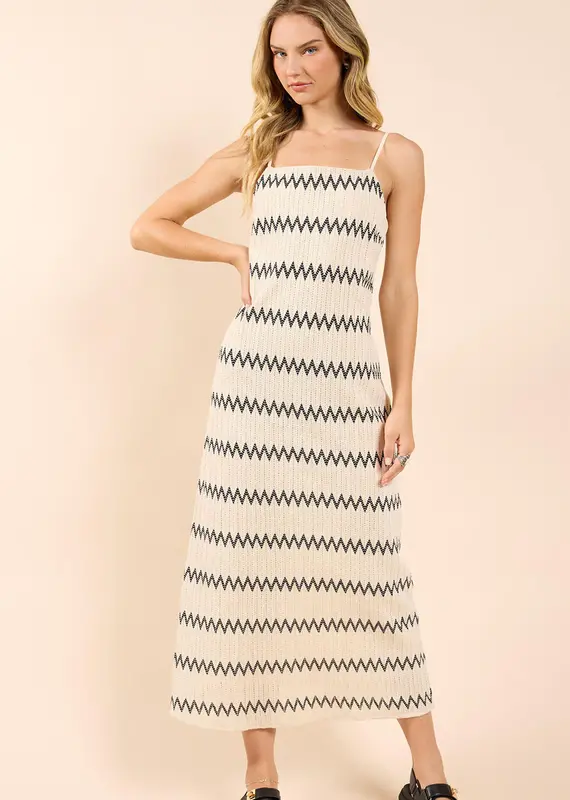 SADIE AND SAGE WAY OUT ZIG ZAG MAXI DRESS