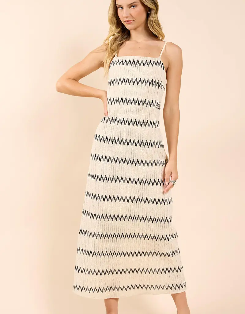 SADIE AND SAGE WAY OUT ZIG ZAG MAXI DRESS