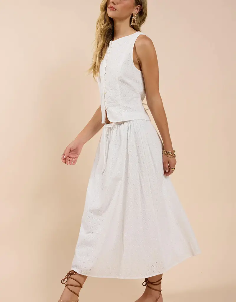 SADIE AND SAGE SUNDREAM EYELET MAXI SKIRT