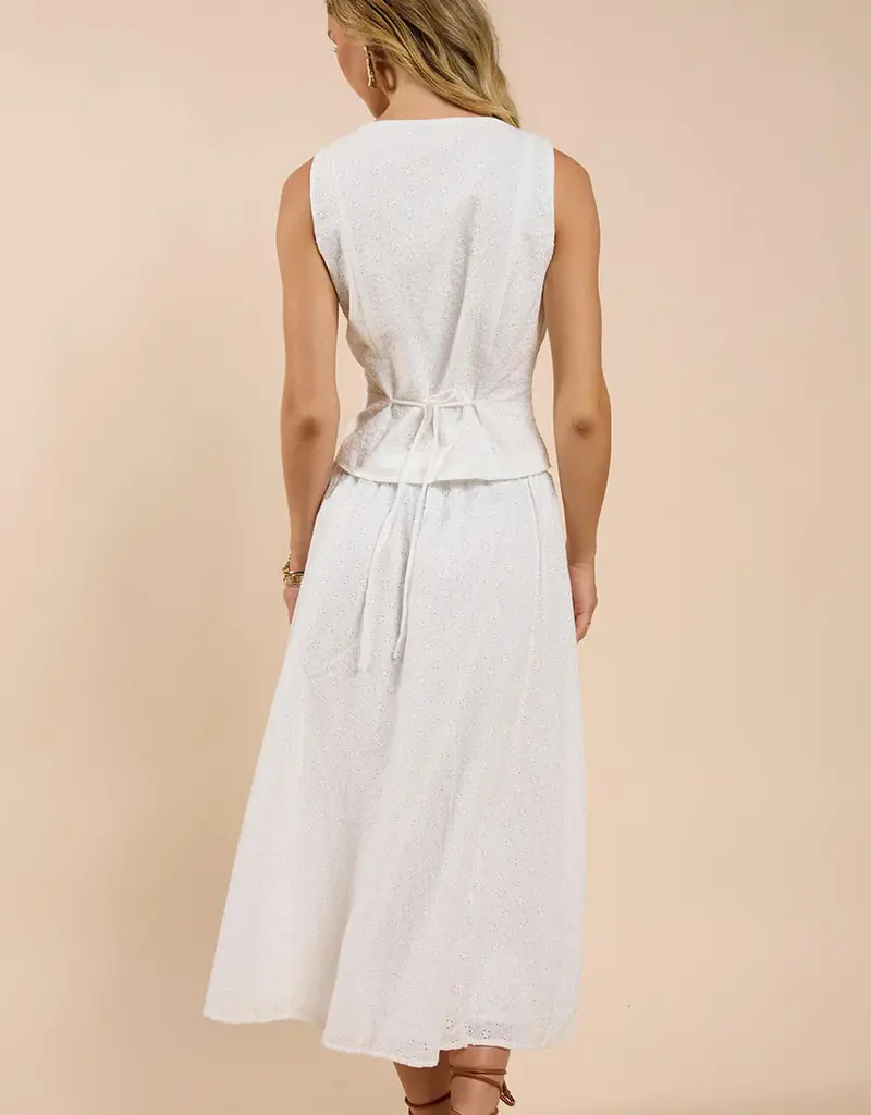 SADIE AND SAGE SUNDREAM EYELET MAXI SKIRT