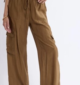 SAGE THE LABEL LIGHT A FIRE CRINKLED CARGO PANTS