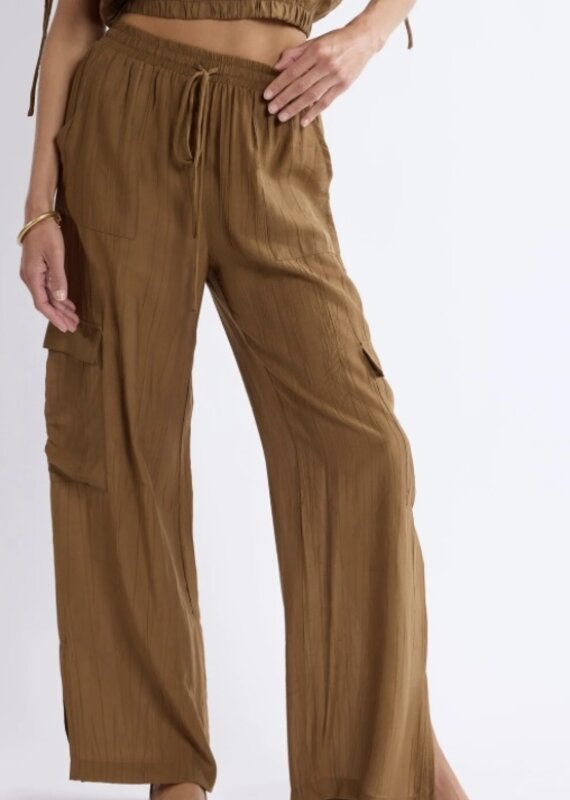 SAGE THE LABEL LIGHT A FIRE CRINKLED CARGO PANTS