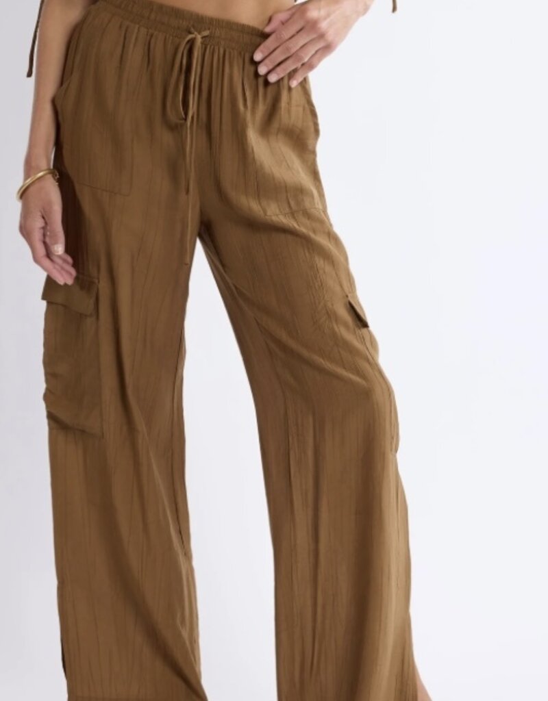 SAGE THE LABEL LIGHT A FIRE CRINKLED CARGO PANTS