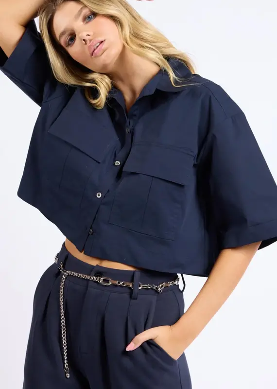 SAGE THE LABEL LIKE TOTALLY OVERSIZED CARGO SHIRT