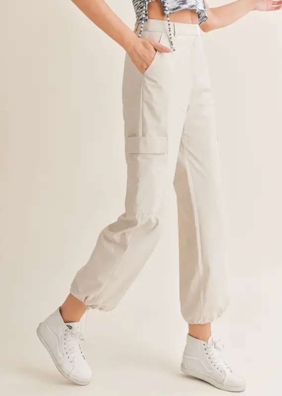 SADIE AND SAGE AIRY CARGO NYLON PANTS