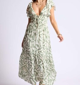 SAGE THE LABEL AL FRESCO RUFFLE MAXI DRESS