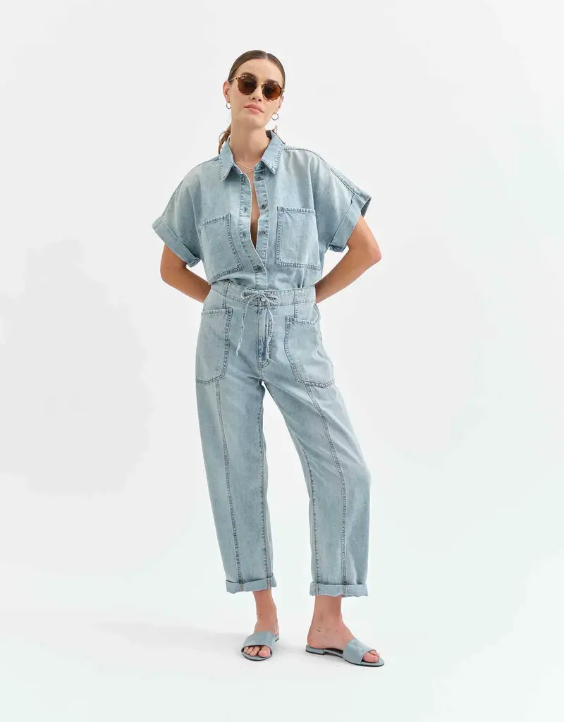DAZE VILLA DRAWSTRING BARREL JEANS