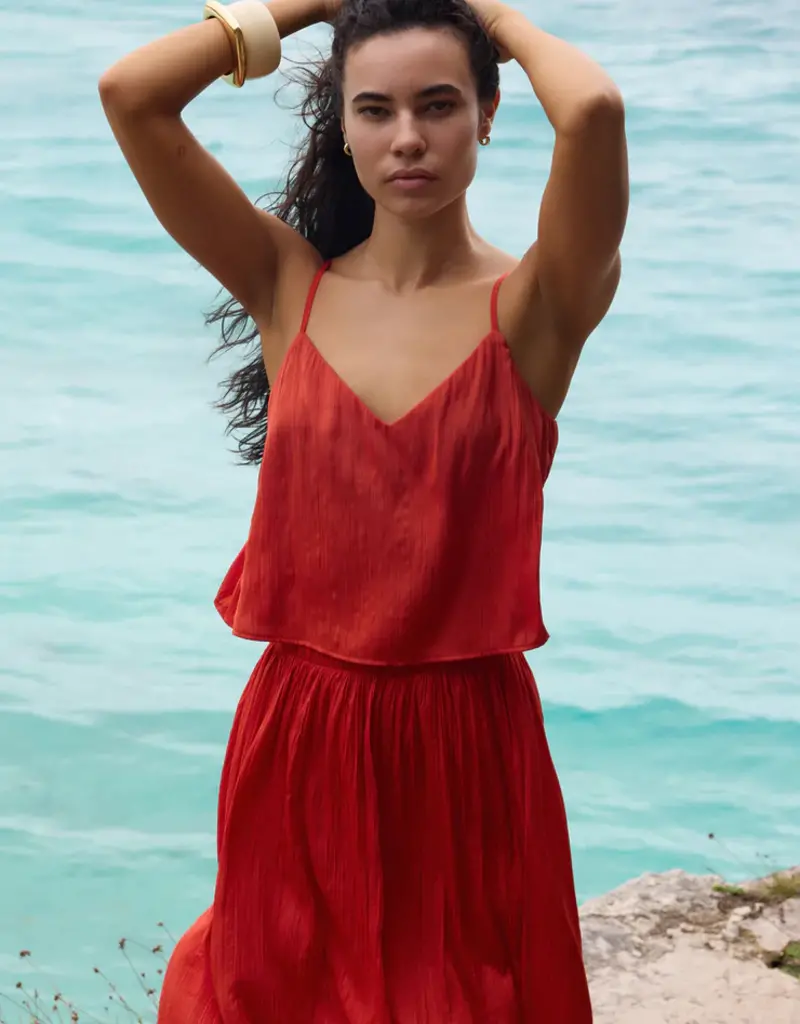 ZSUPPLY FIORE SATIN CRINKLE TANK
